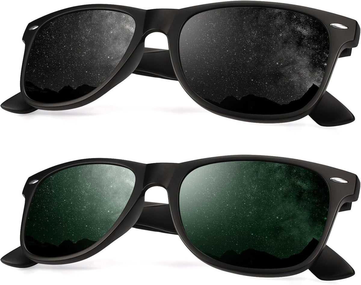 Sunglasses Men and Womens, Polarized Sunglasses for men with UV Blocking Semi-Rimless Frame for Driving & Hiking