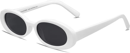 Polarized Retro Oval Sunglasses for Women and Men Small 90s Style VL9580