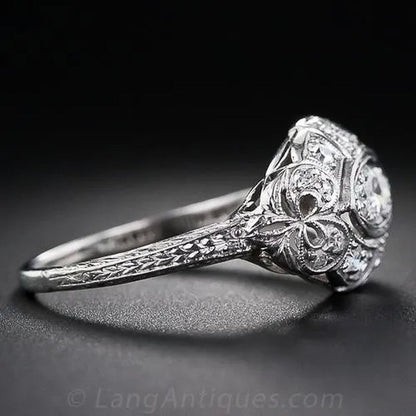 Womens Vintage Jewelry 925 Sterling Silver Ring Round Cut3.67CT Paved Diamond Antique Proposal Gift Rings Bridal Wedding Band Size 6-10