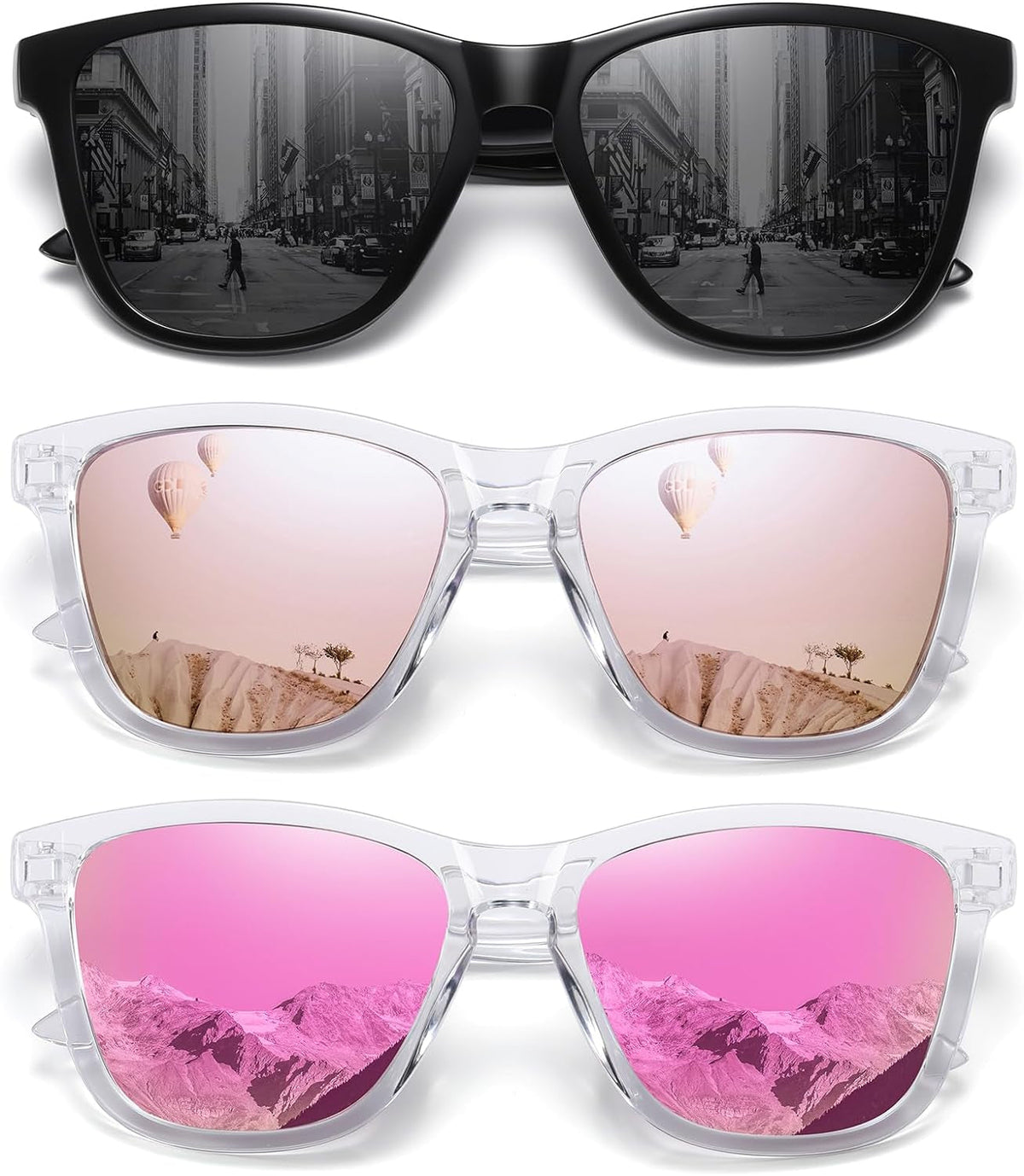 Polarized Sunglasses for Women Men Trendy Classic Retro Designer Style Fashion UV400 Protection