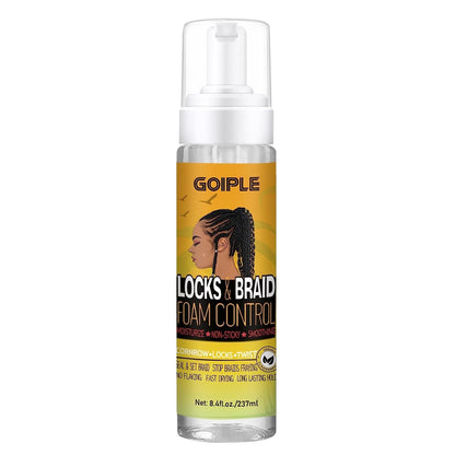 Braid Foam for Braids, Twists, Locs - No Flake Extra Hold & High Shine - Lightweight Mousse Moisturizes & Styles Hair - 8Fl Oz