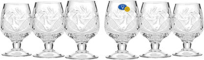 Elegant and Modern Russian Cut Crystal Drinking Glass for Home, Parties, and Events - 1.7Oz, Sherry Shot Glass, 50Ml, Set of 6