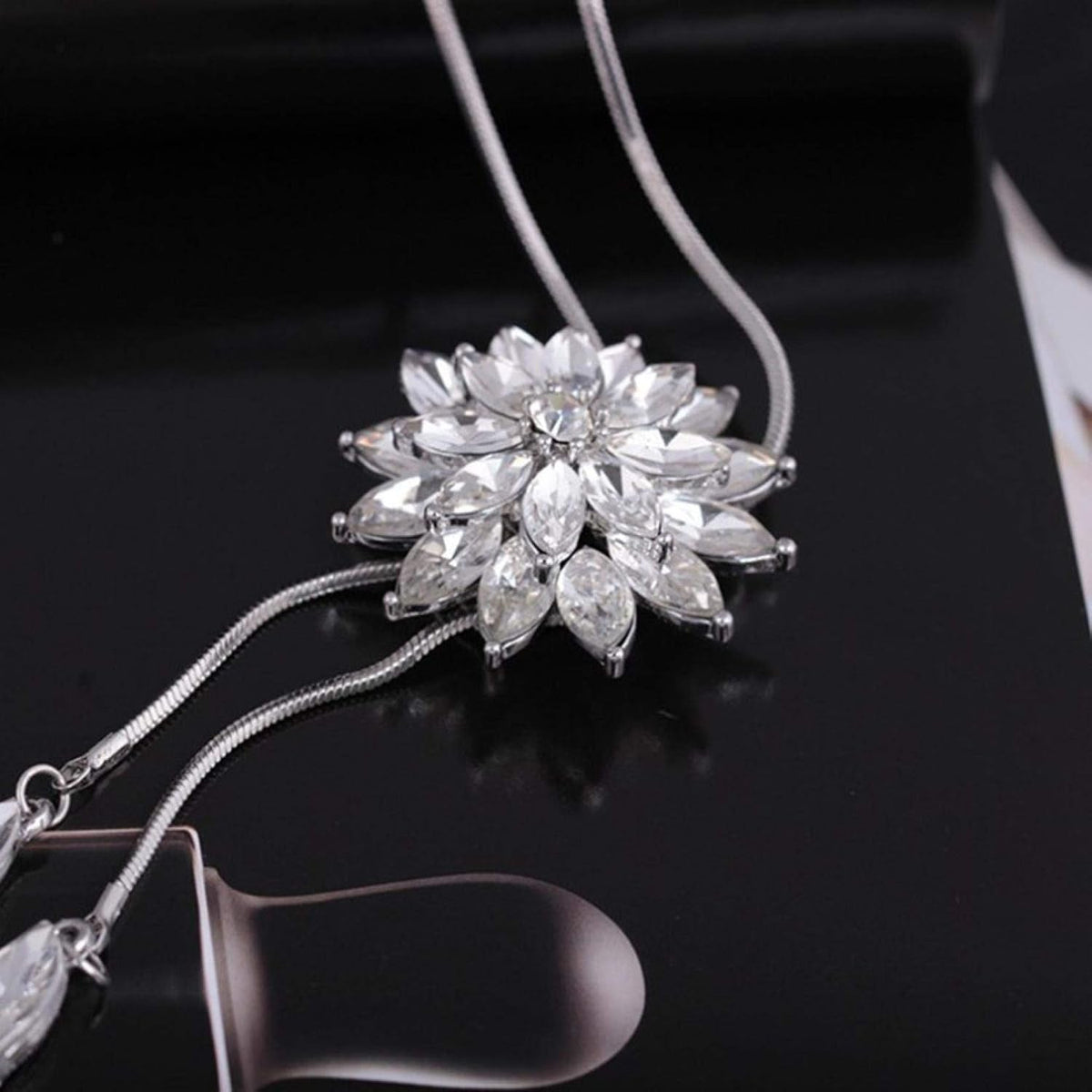 Clearance Deals Fahion Women Charm Bridal Engagement Crystal Rhinestone Snowflake Pendant Necklace Jewelry Gift by (C)