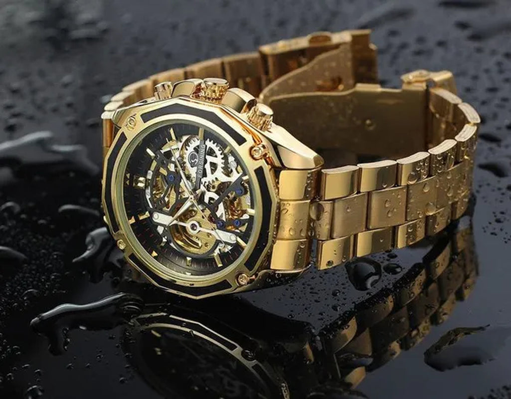 Top Forsining Mechanical Watches Automatic Men's Skeleton Waterproof Stainless Steel Watch Relogio Masculino