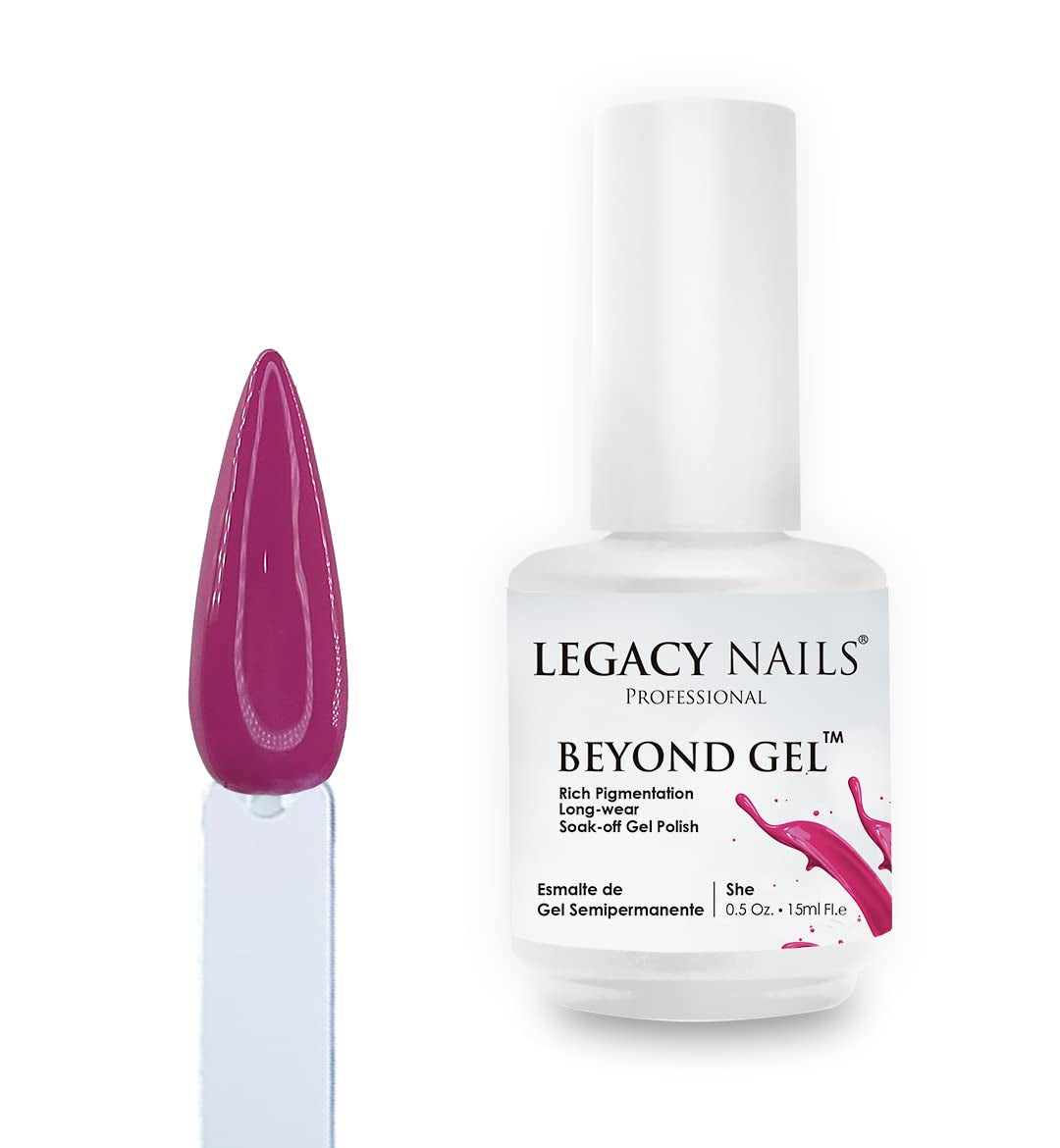 Professional Beyond Gel Soak-Off Nail Gel Polish Full Coverage Highly Pigmented Gel Nail Polish (BEYOND GEL - BEIGE 1/2 OZ)