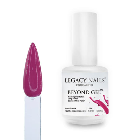 Professional Beyond Gel Soak-Off Nail Gel Polish Full Coverage Highly Pigmented Gel Nail Polish (BEYOND GEL - BEIGE 1/2 OZ)
