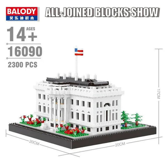 World Architecture Building Blocks Set Landmarks Diamond Blocks Toys (Height 20-40cm) Saint Basil's Cathedral, Big Ben, Taj Mahal, White House, Louvre Museum, Arc de Triomphe, London Bridge