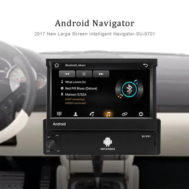 Amprime 1Din Android Car Radio Wifi Car Multimedia GPS Navigation Autoradio Bluetooth Stereo Radio FM AUX USB Auto Audio Player