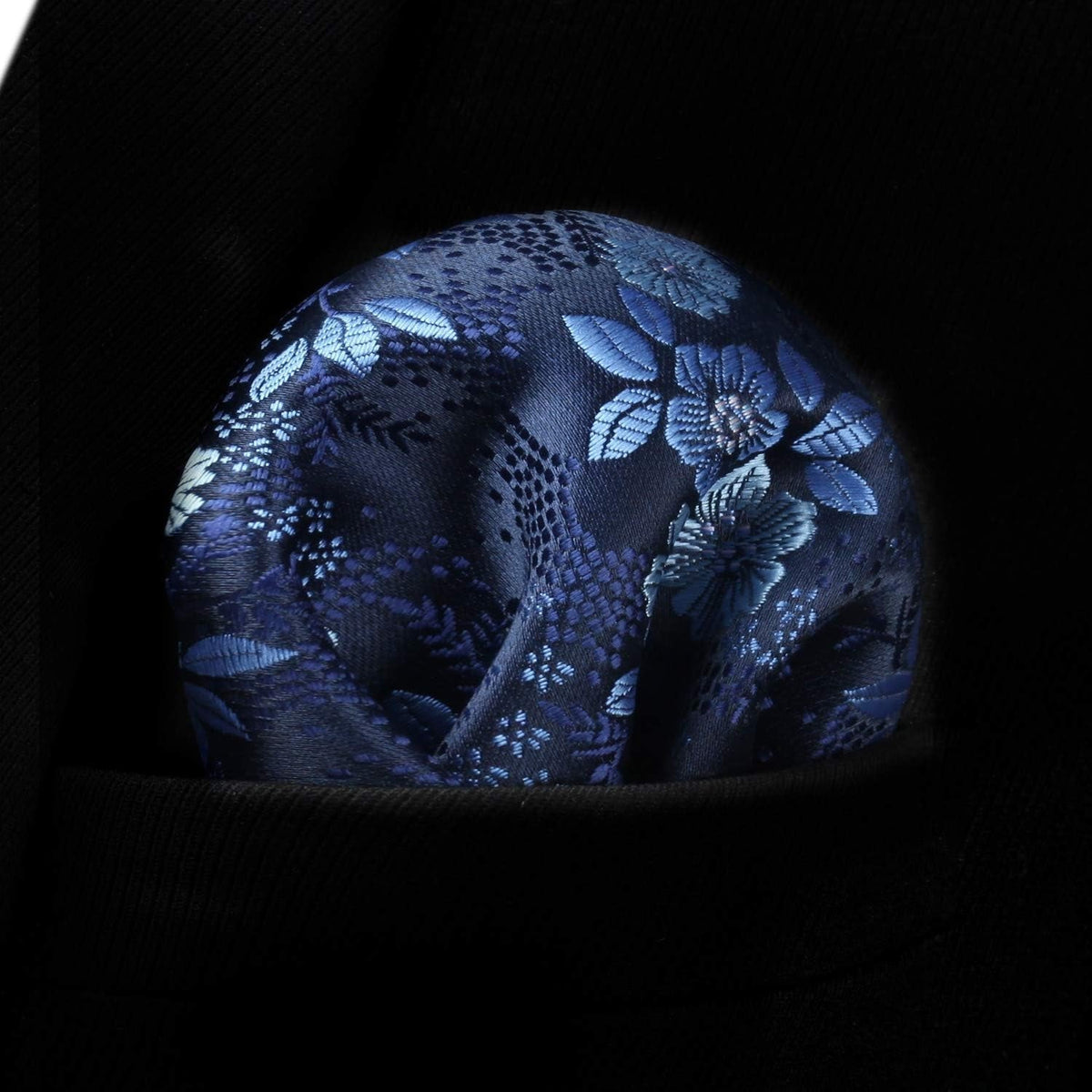 Extra Long Ties for Men Classic Floral Tie and Pocket Square Elegant Silk Necktie Handkerchief Set Wedding Party