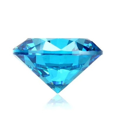 Unheated 6.22CT 10mm Sea Blue Sapphire Round Loose Gemstone Ring Earring Jewelry Diy jewelry making
