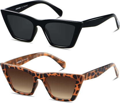 Cat Eye Sunglasses for Women Polarized Cateye Frames Fashion Vintage Square Classic Retro Sun Glasses