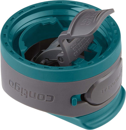 Cortland 24Oz Water Bottle, Bpa-Free Plastic, Spill-Proof, Leak-Proof Lid, and Carry Handle, Dishwasher Safe, Spirulina