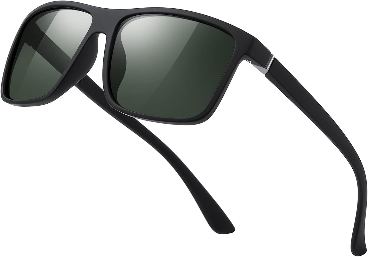 Sunglasses Men Polarized Sunglasses for Mens and Womens,Black Retro Sun Glasses Driving Fishing UV400 Protection