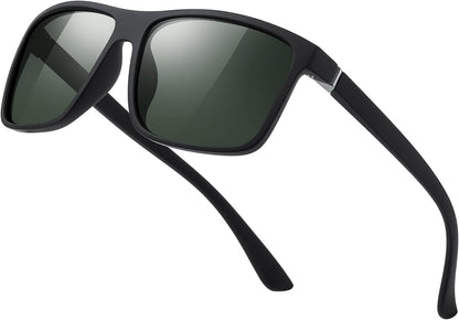 Sunglasses Men Polarized Sunglasses for Mens and Womens,Black Retro Sun Glasses Driving Fishing UV400 Protection