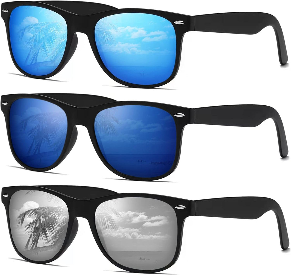 Sunglasses Men Polarized Sunglasses for Womens Trendy Retro Mirror Lens for Driving Fishing UV400 Protection