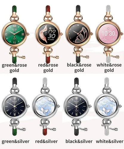 Women Lovely Diamond Bracelet Smart Watch Full Touch Screen Sports Fitness Tracker IP67 Waterproof Women's Smartwatch for Android IOS