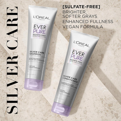 Everpure Brightening and Nourishing Shampoo for Gray Hair, Sulfate-Free Vegan Formula with Peptides, 8.5 Fl Oz
