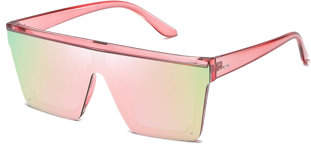 Oversized Square Sunglasses for Women Men Fashion Siamese Lens Style Flat Top Shield Shades