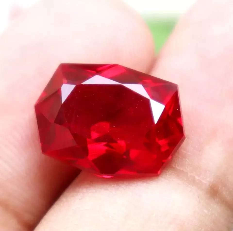10-12 Ct Real Crystal Natural Red Ruby Fancy Shape Certified Loose Gemstones for Jewelry Making