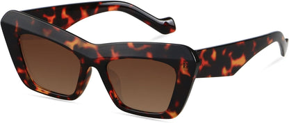 Cat Eye Sunglasses for Women Polarized Cateye Frames Fashion Vintage Square Classic Retro Sun Glasses