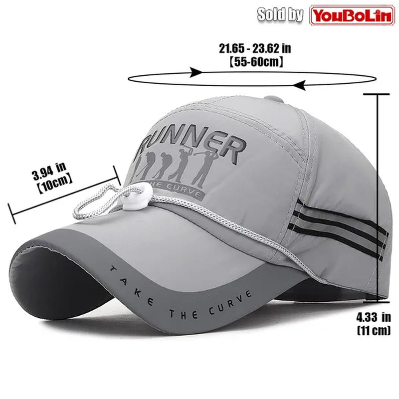 Extended Brim, quick drying fabric,  Reflective Strip and Windproof Rope, Outdoor Sport Baseball Cap. New Fashion Casual  UV Proof Snapback Hats suitable for Mountaineering and Fishing in Summer
