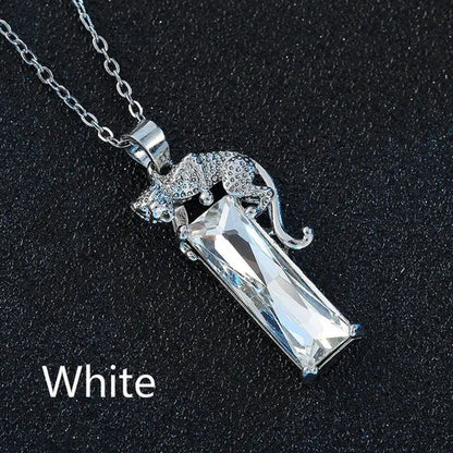 1 PCS European and American Fashion Gemstone Pendant Ladies Necklace Wedding Jewelry