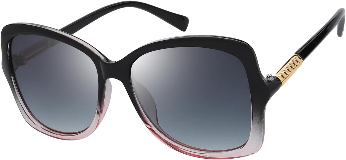 Women's Oversized Square Jackie O Cat Eye Hybrid Butterfly Fashion Sunglasses - Exquisite Packaging