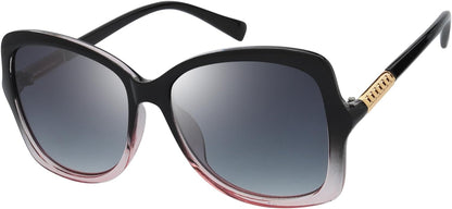 Women's Oversized Square Jackie O Cat Eye Hybrid Butterfly Fashion Sunglasses - Exquisite Packaging