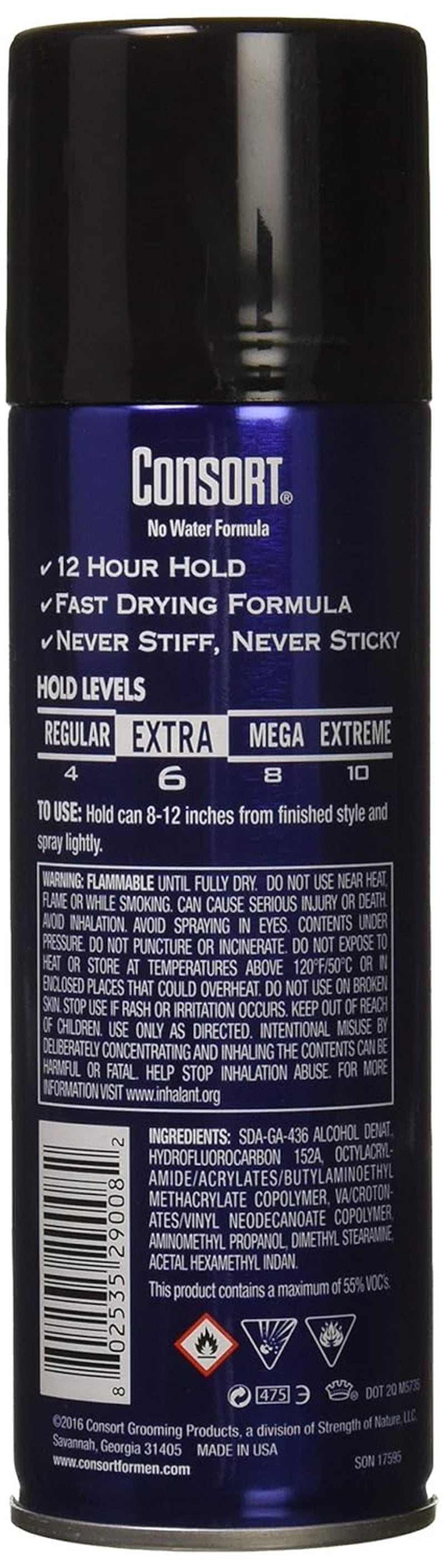for Men Hair Spray Unscented Extra Hold 8.30 Oz (Pack of 3)