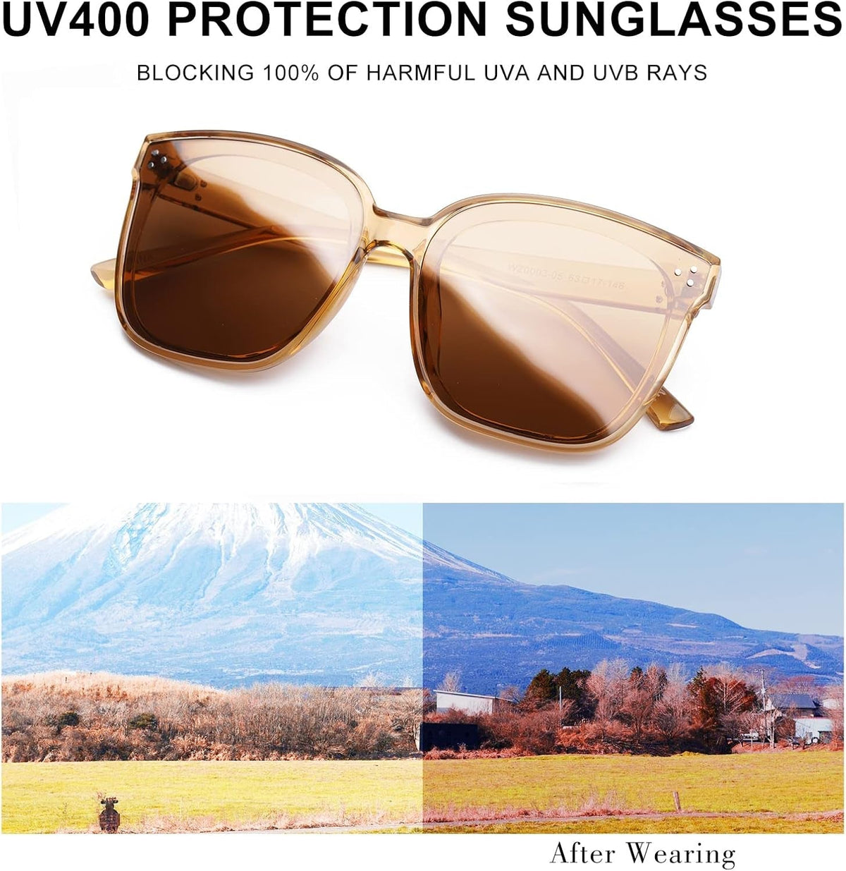 Sunglasses Womens, Oversized Pink Sunglasses for Women with Trendy Mirrored Lens UV400 Blocking