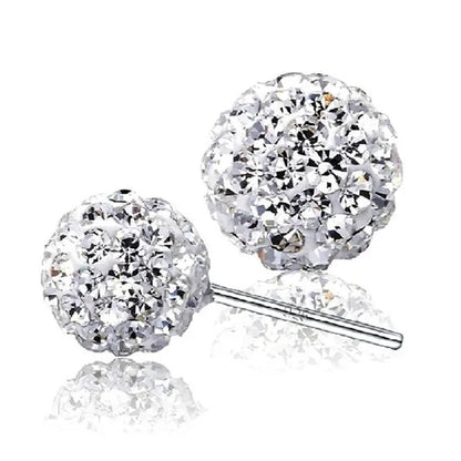 925 Sterling Silver Earrings Super Flash Diamond Earrings Full Diamond Earrings Shambala Ball Pendientes