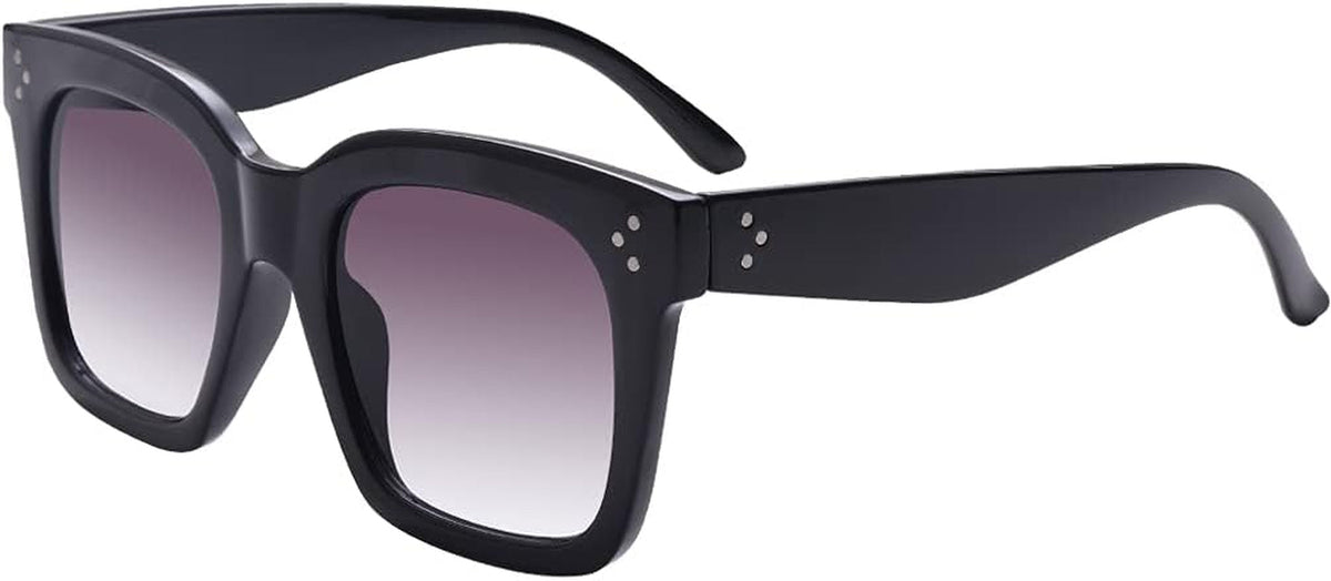Vintage Women Oversized Sunglasses Designer Luxury Square Sun Glasses UV400 Protection Flat Lens