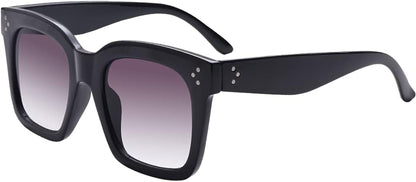 Vintage Women Oversized Sunglasses Designer Luxury Square Sun Glasses UV400 Protection Flat Lens