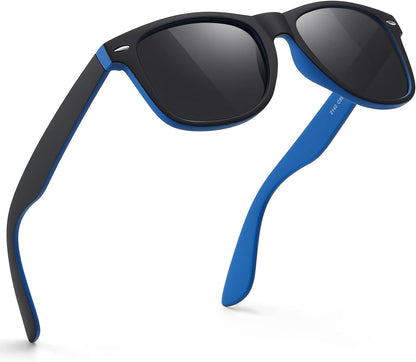 Sunglasses Men Polarized Sunglasses for Mens and Womens,Black Retro Sun Glasses Driving Fishing UV Protection