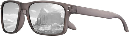 Polarized Sunglasses Men Womens - Retro Square Sun Glasses for Fishing Driving UV Protection