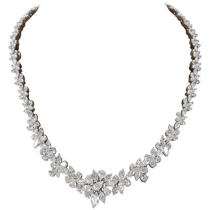 Diamond Scene 18k White Gold 18.20ct Diamond Choker Necklace