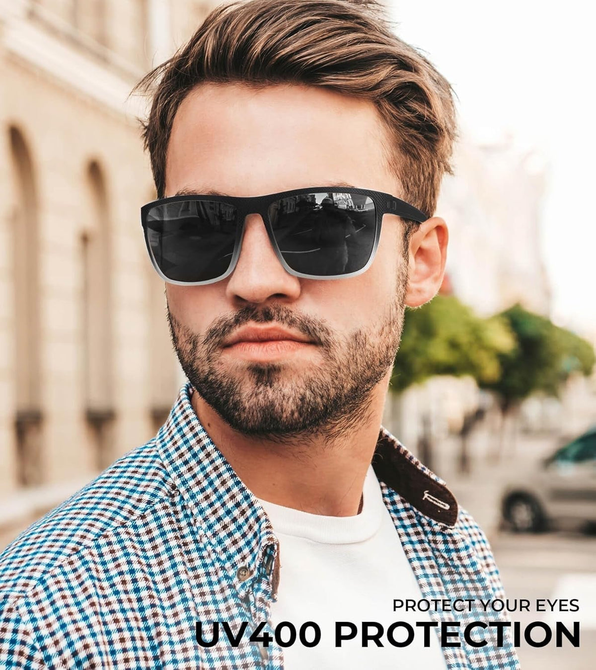 Polarized Sunglasses for Men, Lightweight Sun Glasses with UV Protection for Driving Fishing Golf