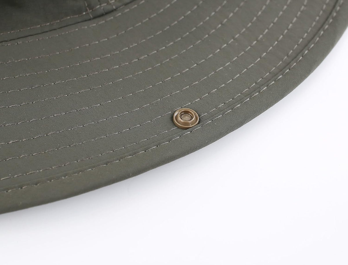 Wide Brim Sun Hat for Men Breathable Cowboy Boonie Hat UPF 50+ Sun Protection Bucket Hat for Fishing Hiking