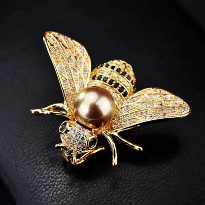 New Brand Design Insect Series Brooch Women Delicate Little Bee Brooches Crystal Rhinestone Pin Brooch Jewelry Gifts For Girl