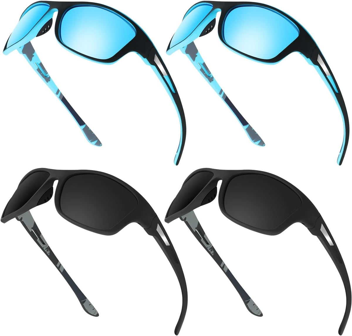 4 Pairs Men Polarized Sunglasses with UV Protection Driving Glasses Sports for Sport Outdoor Activities