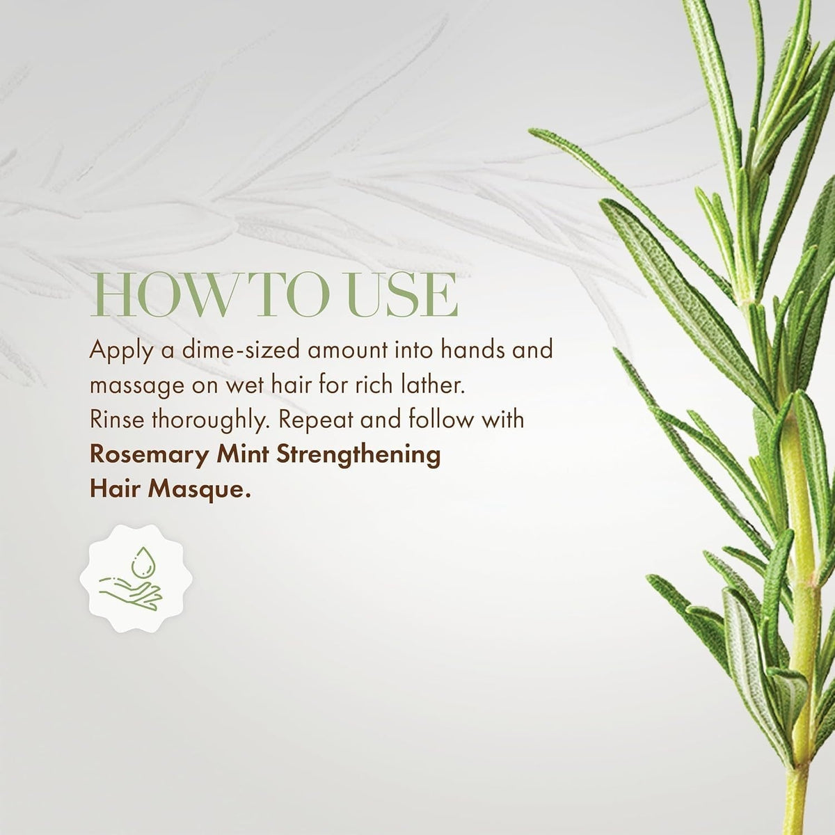Rosemary Mint Strengthening Shampoo Infused with Biotin, Cleanses and Helps Strengthen Weak and Brittle Hair, 12 Ounces