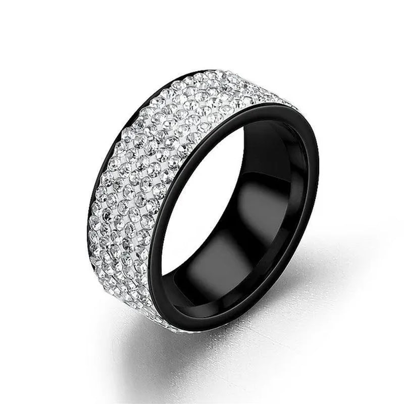 925 Solid Sterling Silver White Sapphire Diamond Wedding Band Sparkling Rings Engagement Anniversary Party Jewelry 3 color