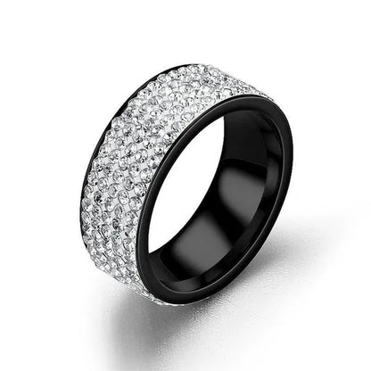 925 Solid Sterling Silver White Sapphire Diamond Wedding Band Sparkling Rings Engagement Anniversary Party Jewelry 3 color