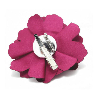 Camellias Flower Hair Clip and Brooch Pin (Magenta) (A74)
