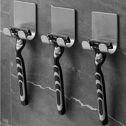 304 Stainless Steel Razor Holder Men Shaving Shaver Razor Stand Shelf Shaving Razor Storage Rack Bathroom Hook Organizer