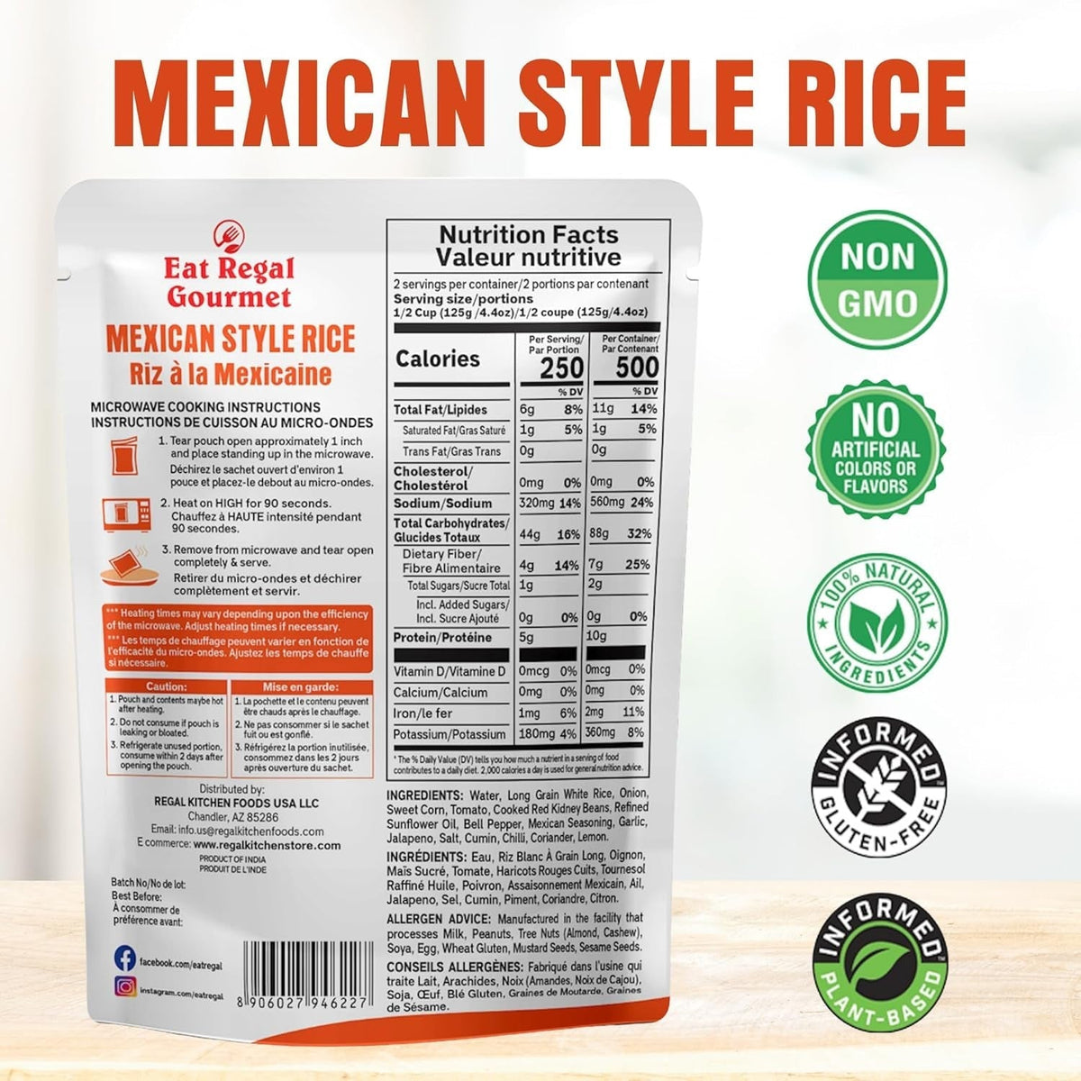 Heat & Eat Rice, Microwave Ready Rice in 90 Seconds, 3 Flavor Variety Pack, (6 Pack)