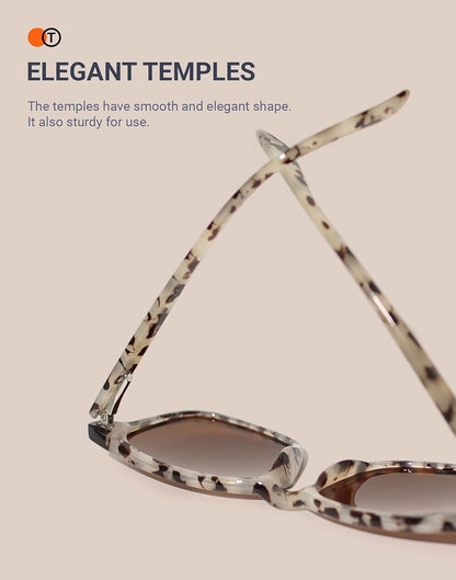 Polarized Sunglasses for Womens and Mens,Classic Square Frames Shades for UV Protection, Stylish and Trendy Sunnies