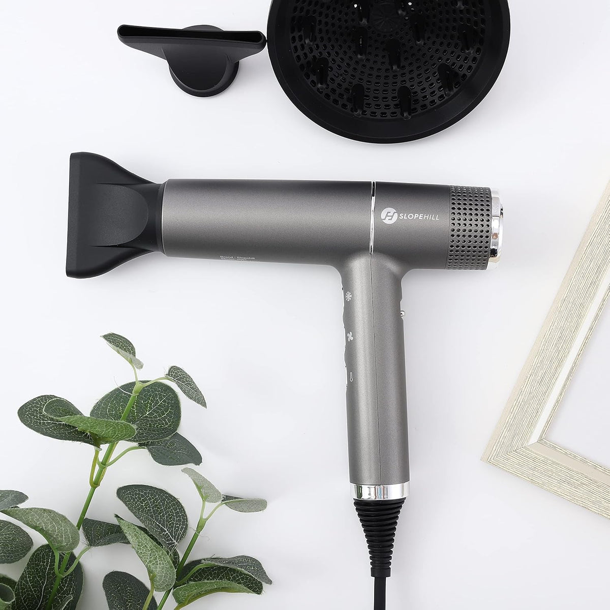 Hair Dryer with Unique Brushless Motor | Intelligent Fault Diagnosis | Innovative Microfilter | Oxy Active Technology | Led Display (Grey)