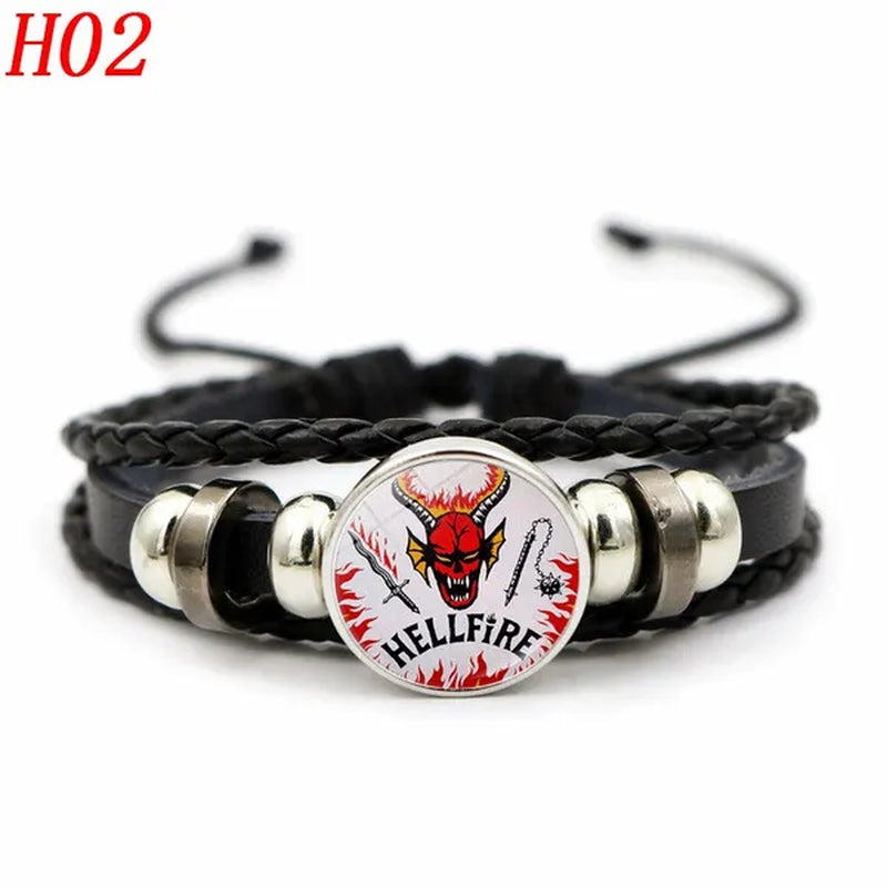 12 Styles Stranger Things 4 Hellfire Club Time Gem Bracelets & Bangles for Unisex Women Men Fashion Jewelry Gifts