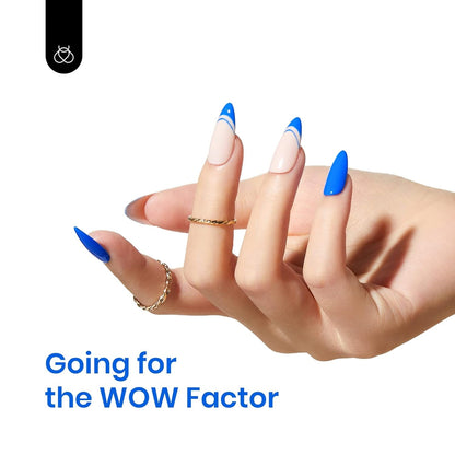 Beetles Gel Nail Polish, 1Pcs 15ml Electric Punk Bright Blue Color Gel Polish Soak Off Uv LED Gel Nail Art DIY Gel Nail Manicure for Girls Women Gifts Spring